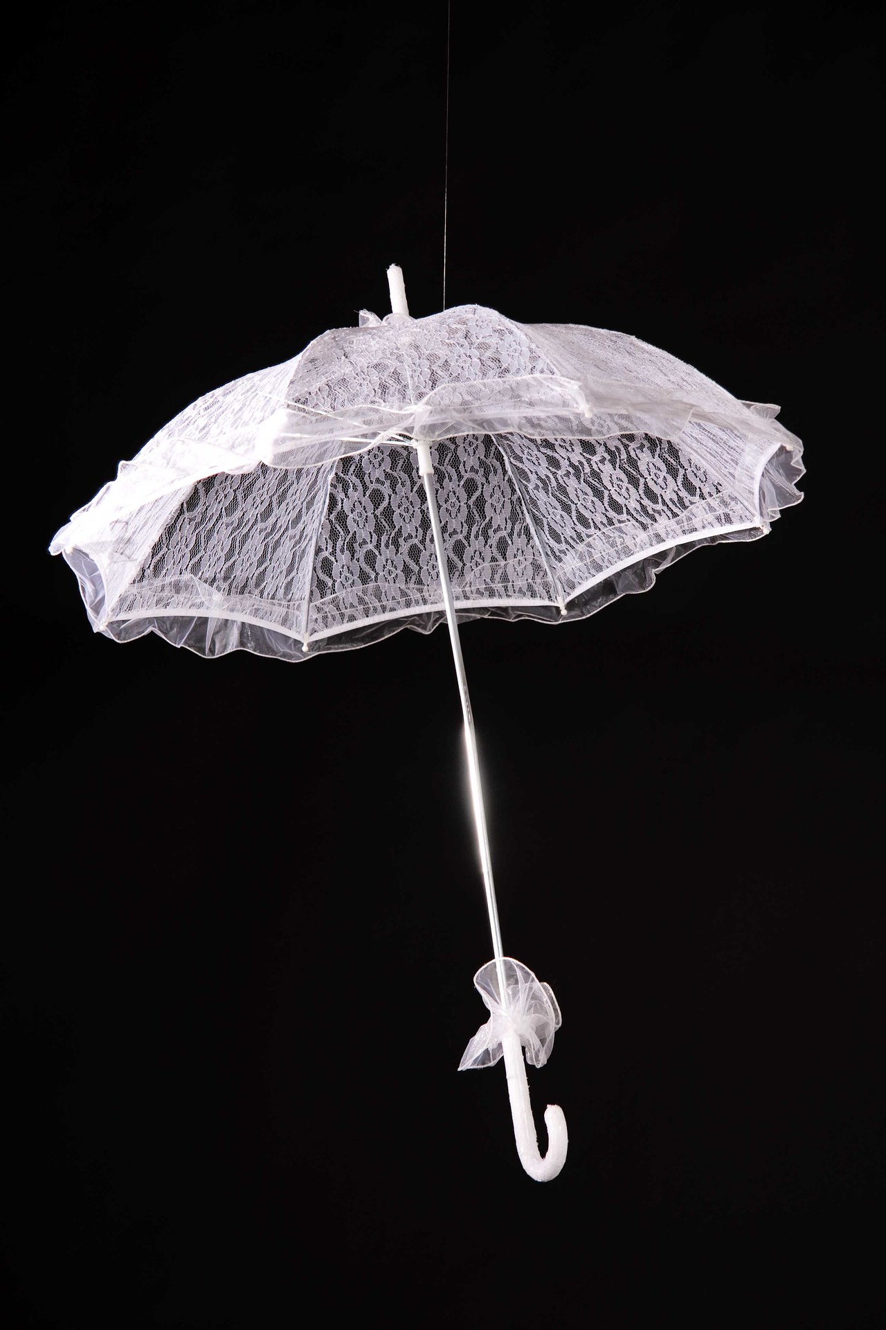 Spitzenschirm wei, ca. 65 cm 
