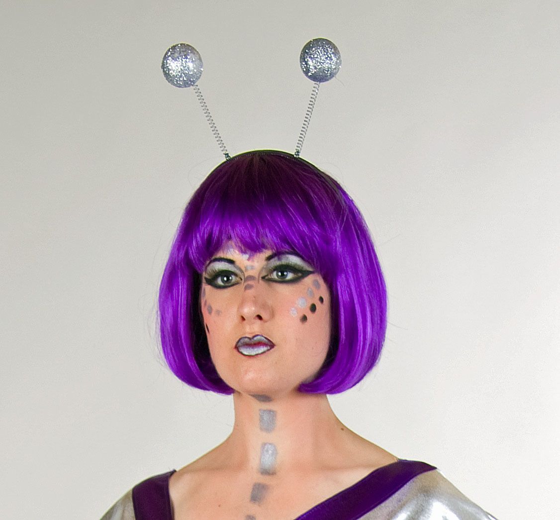 Kopfbgel mit Glitterkugeln, silber