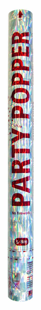 Party-Popper, ca. 57 cm, Silberpttchen