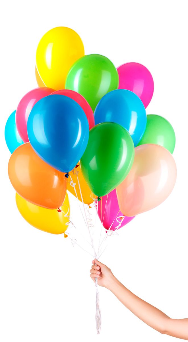 30 Helium-Ballons ca. 23 cm, mit Bndern