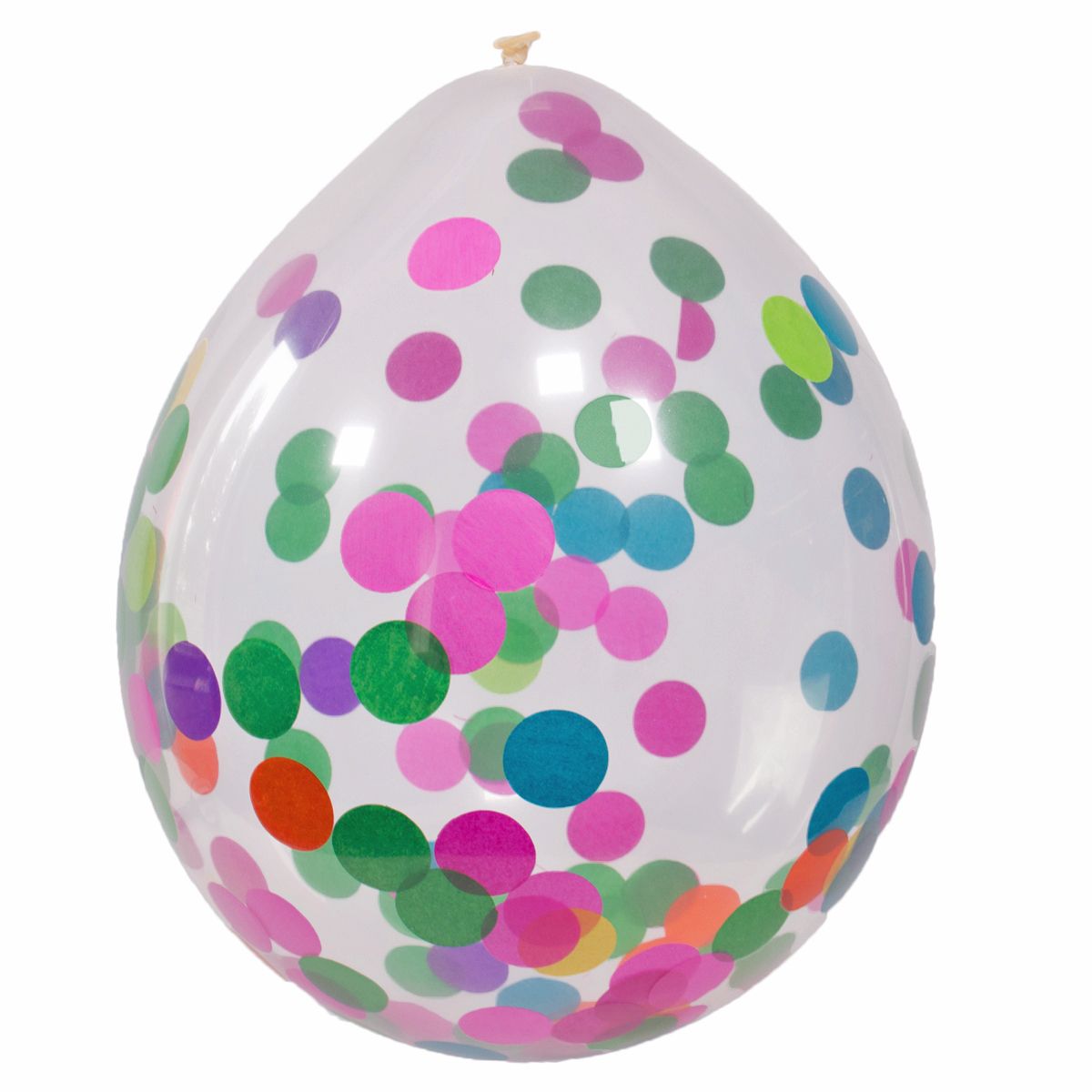 4 Konfetti-Ballons mit buntem Konfetti