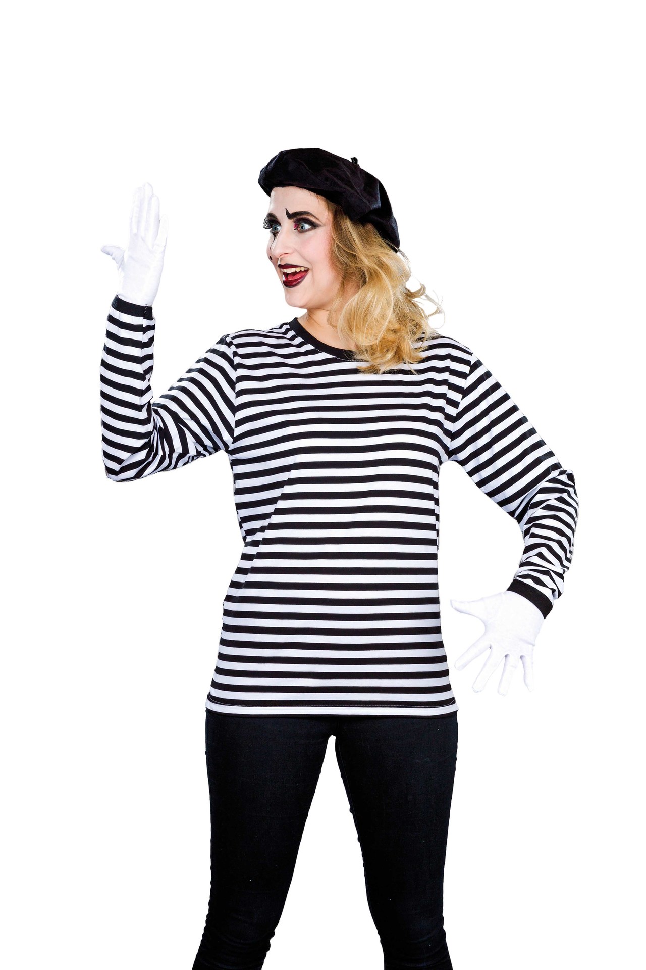 Ringelpulli Langarm schwarz/wei