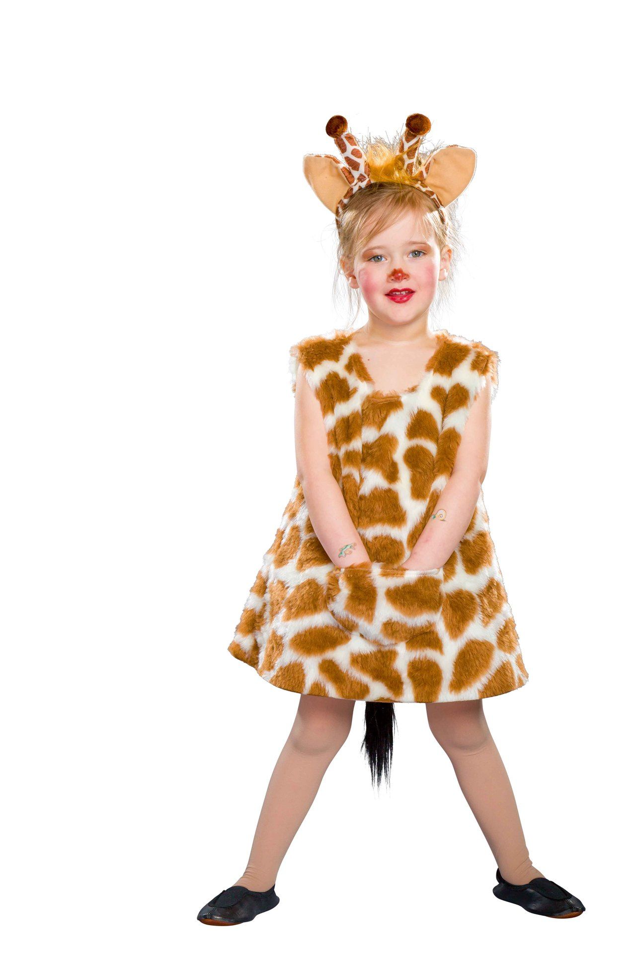 Giraffen-Kleid und Kopfbgel