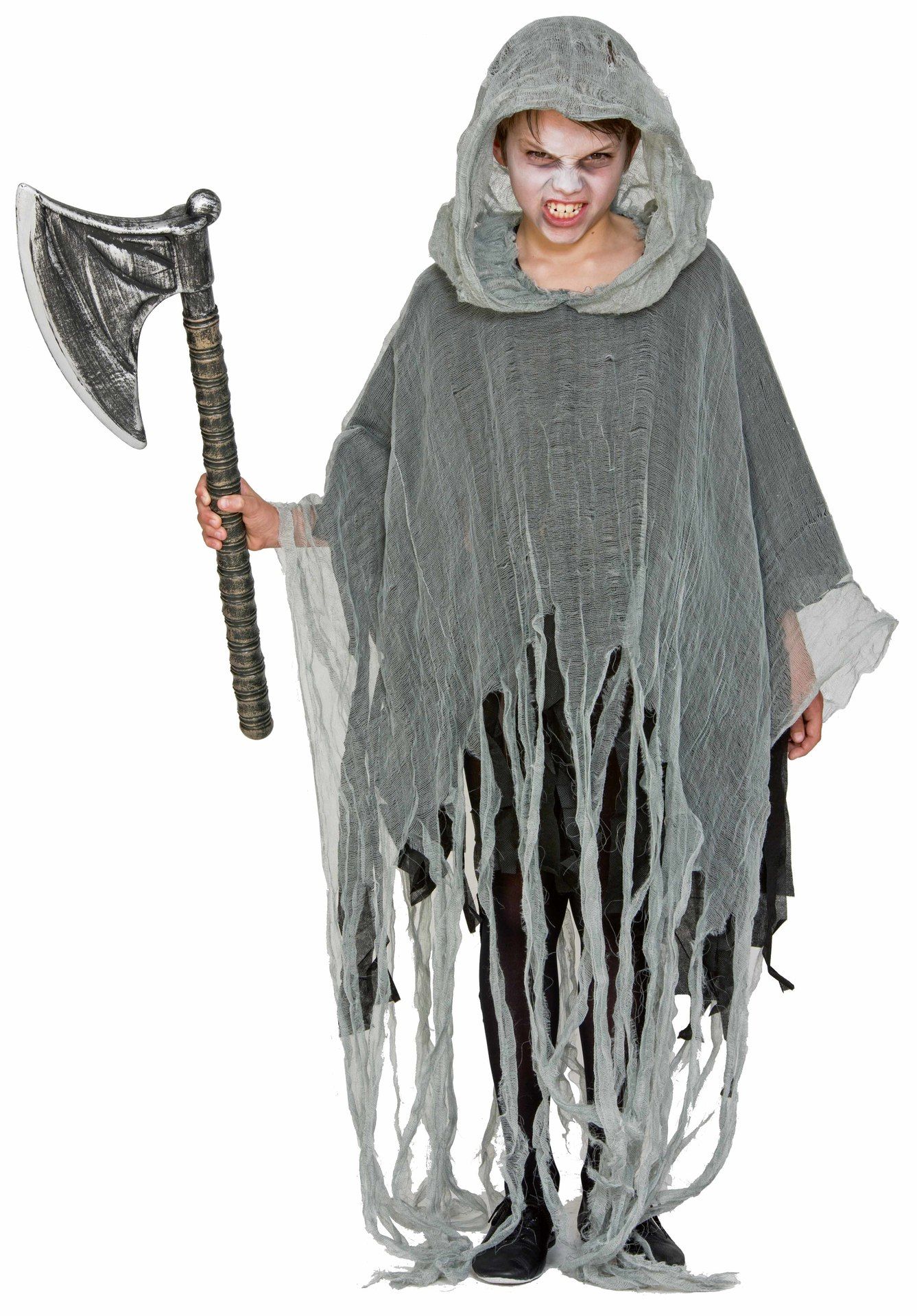 Kapuzenkutte schwarz/grau