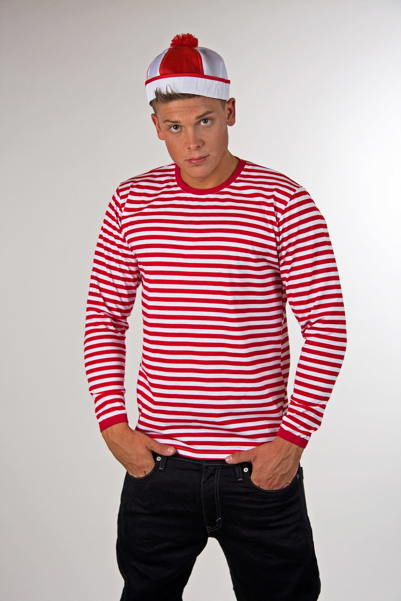Ringelpulli Langarm rot/wei