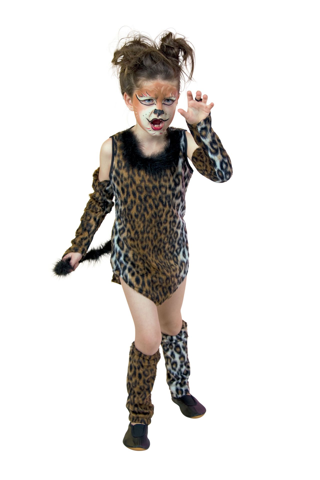 Wildkatze: Kleid, Arm- und Beinstulpen