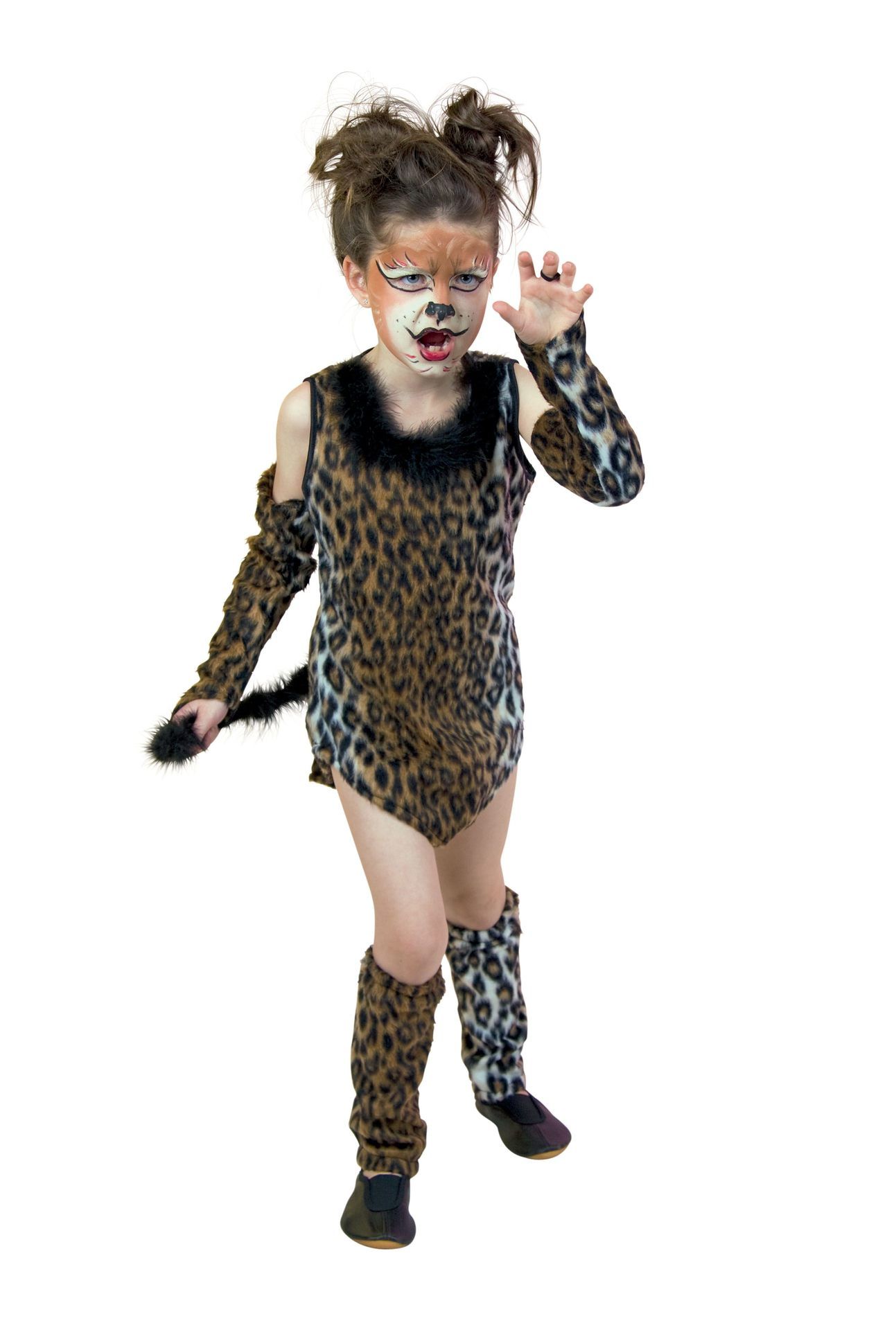 Wildkatze: Kleid, Arm- und Beinstulpen
