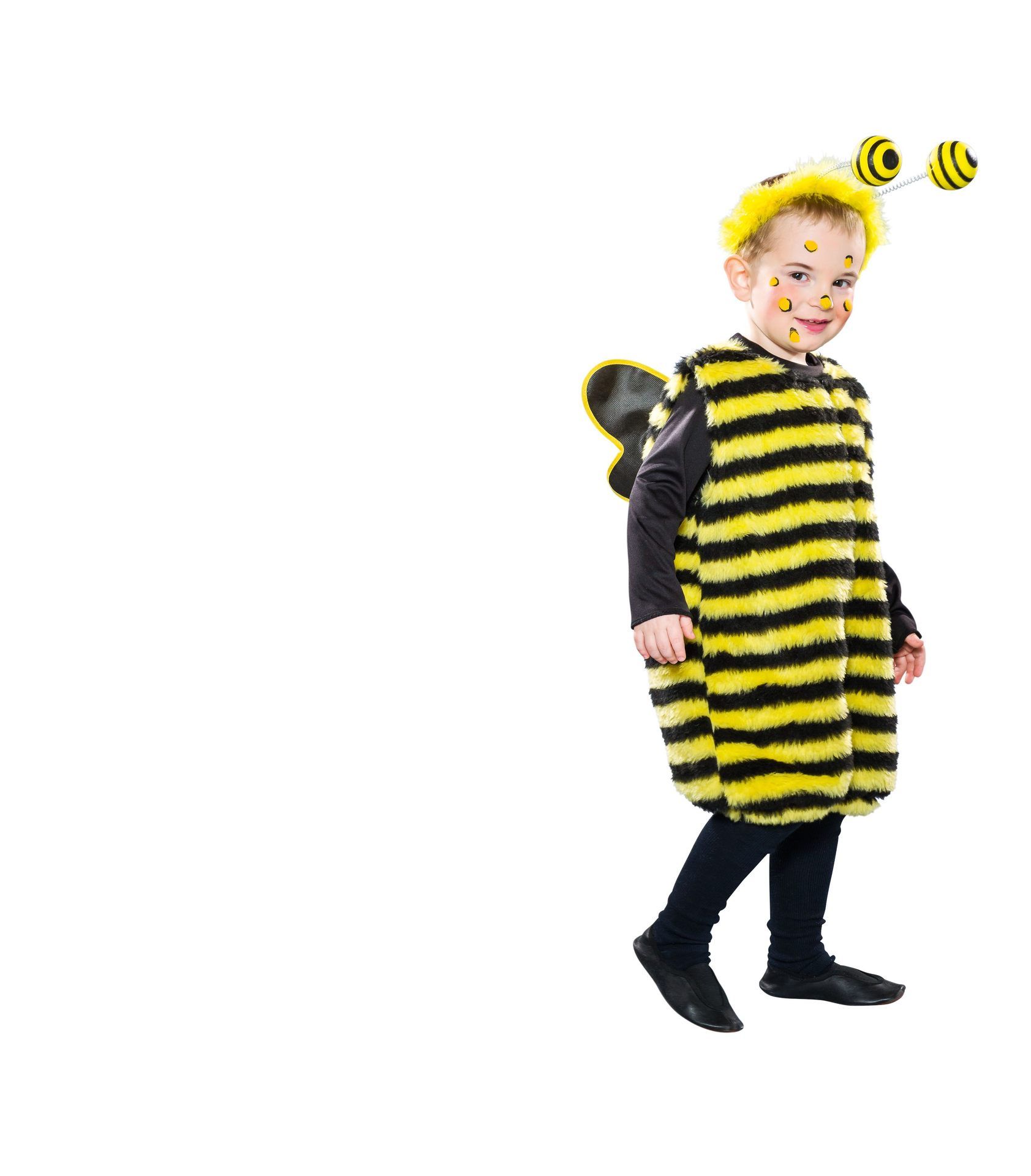 Bienchen-Overall, Kopfbgel mit Fhlern