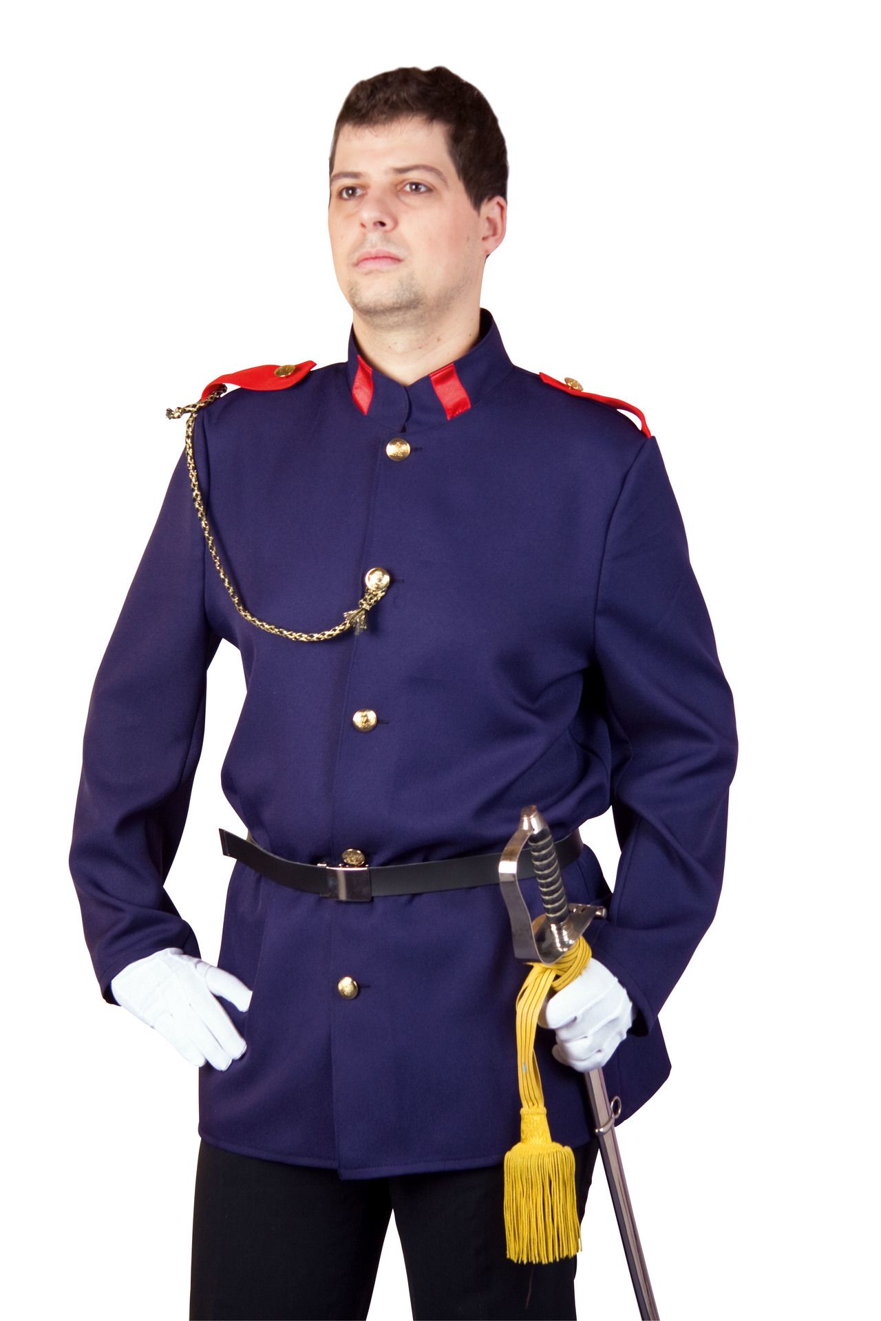 Uniformjacke, blau, mit Grtel