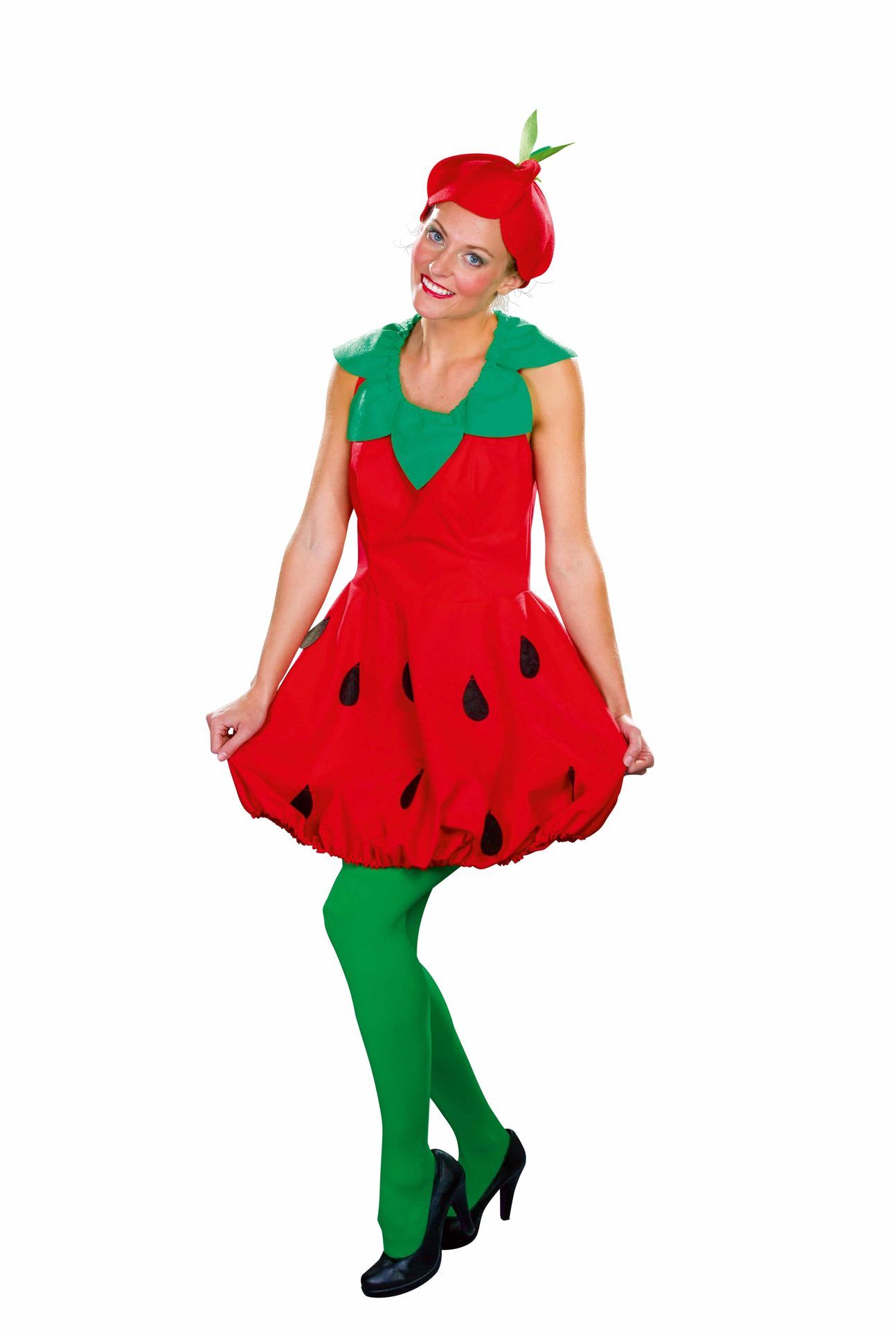 Erdbeere: Ballonkleid, Kragen