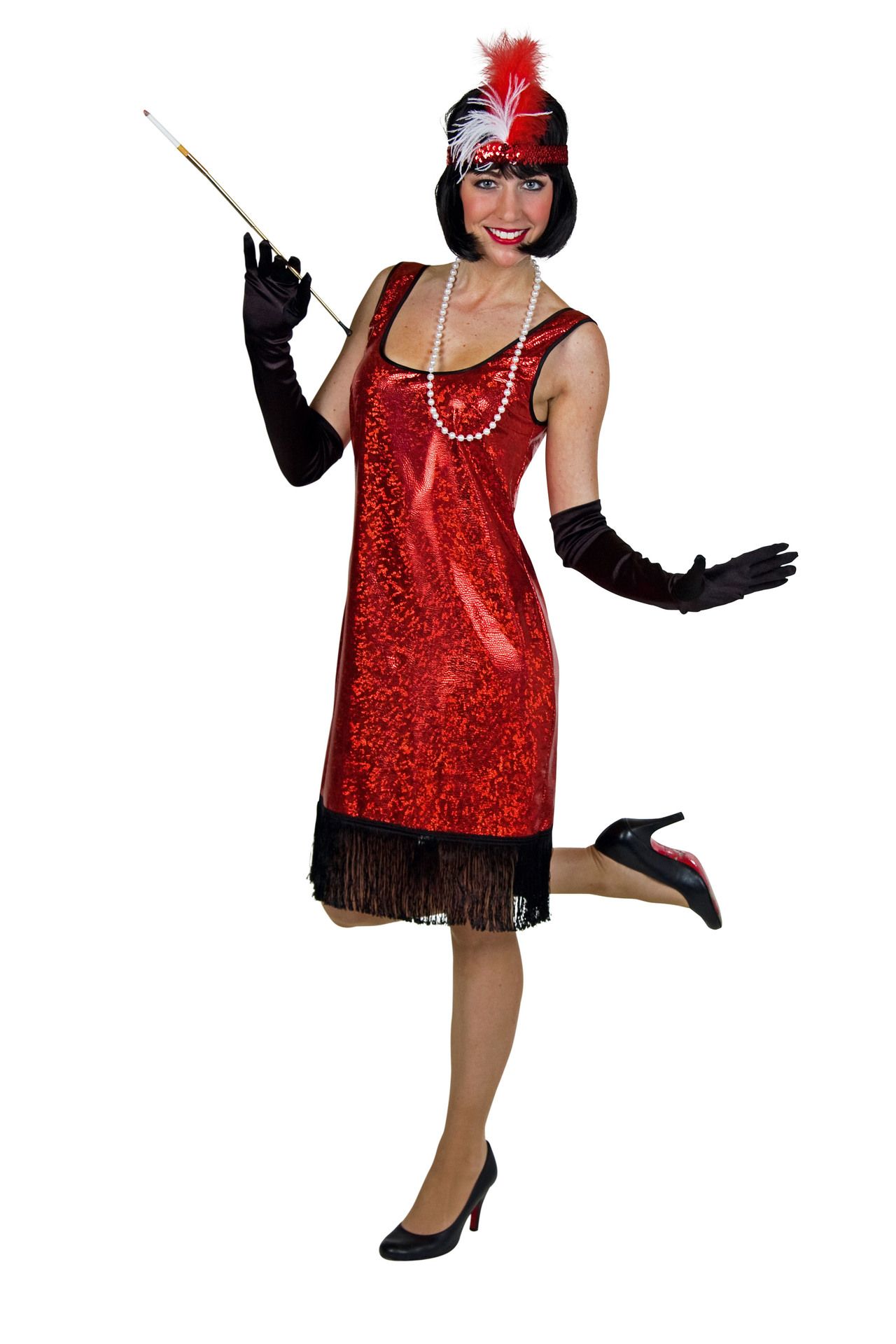Charleston-Kleid, rot