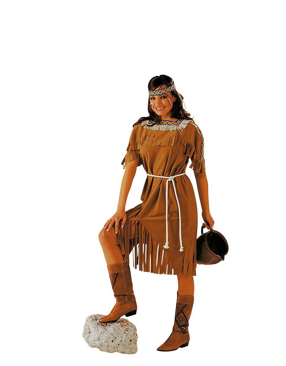 Indianerin: Kleid, Kragen, Kordel