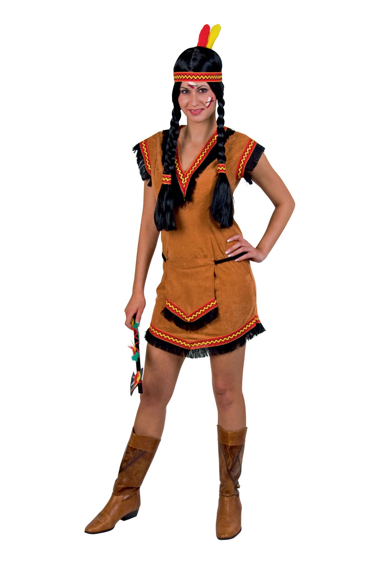Indianerin: Kleid und Grteltasche