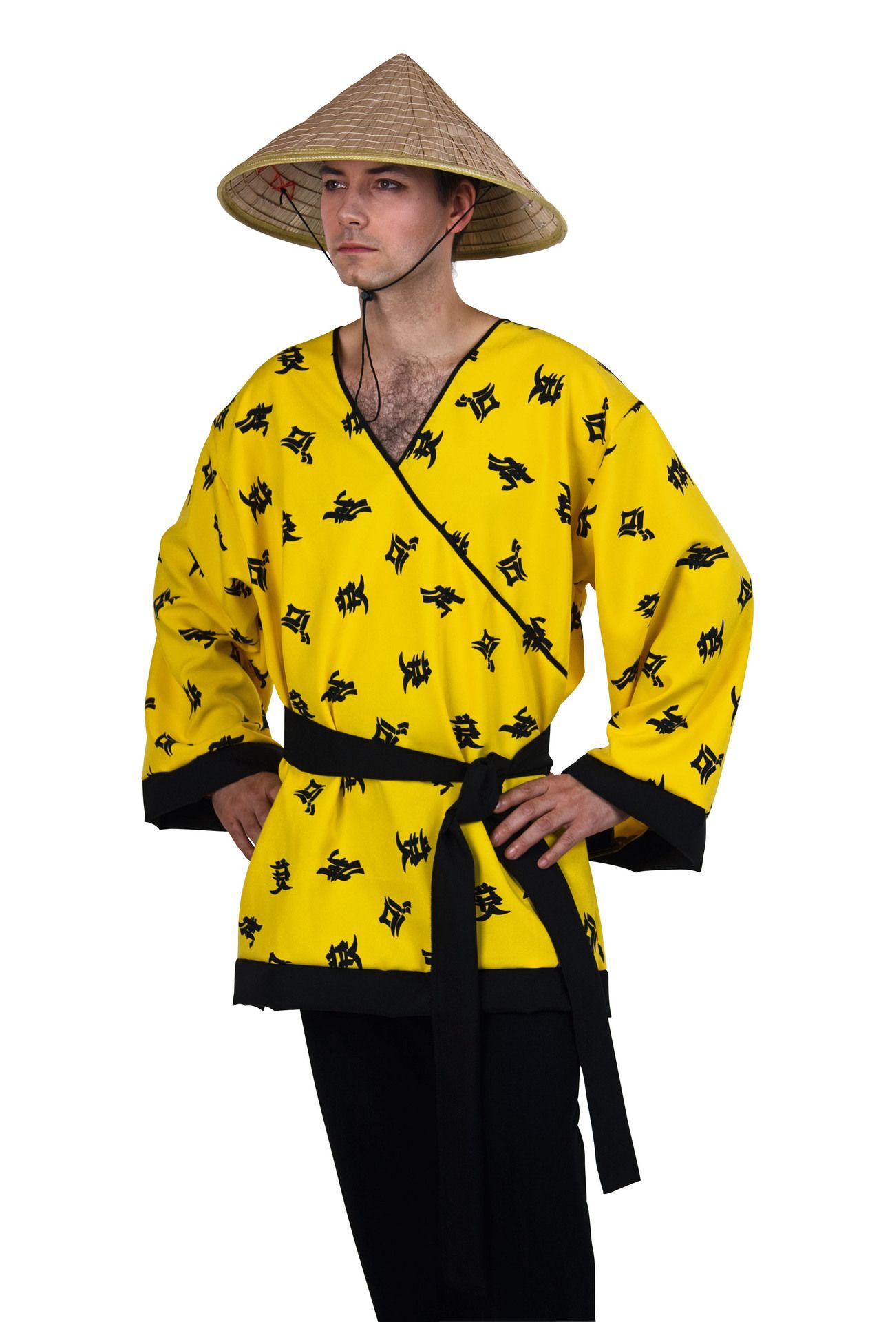 Chinesenbluse mit Grtel fr Damen und Herren