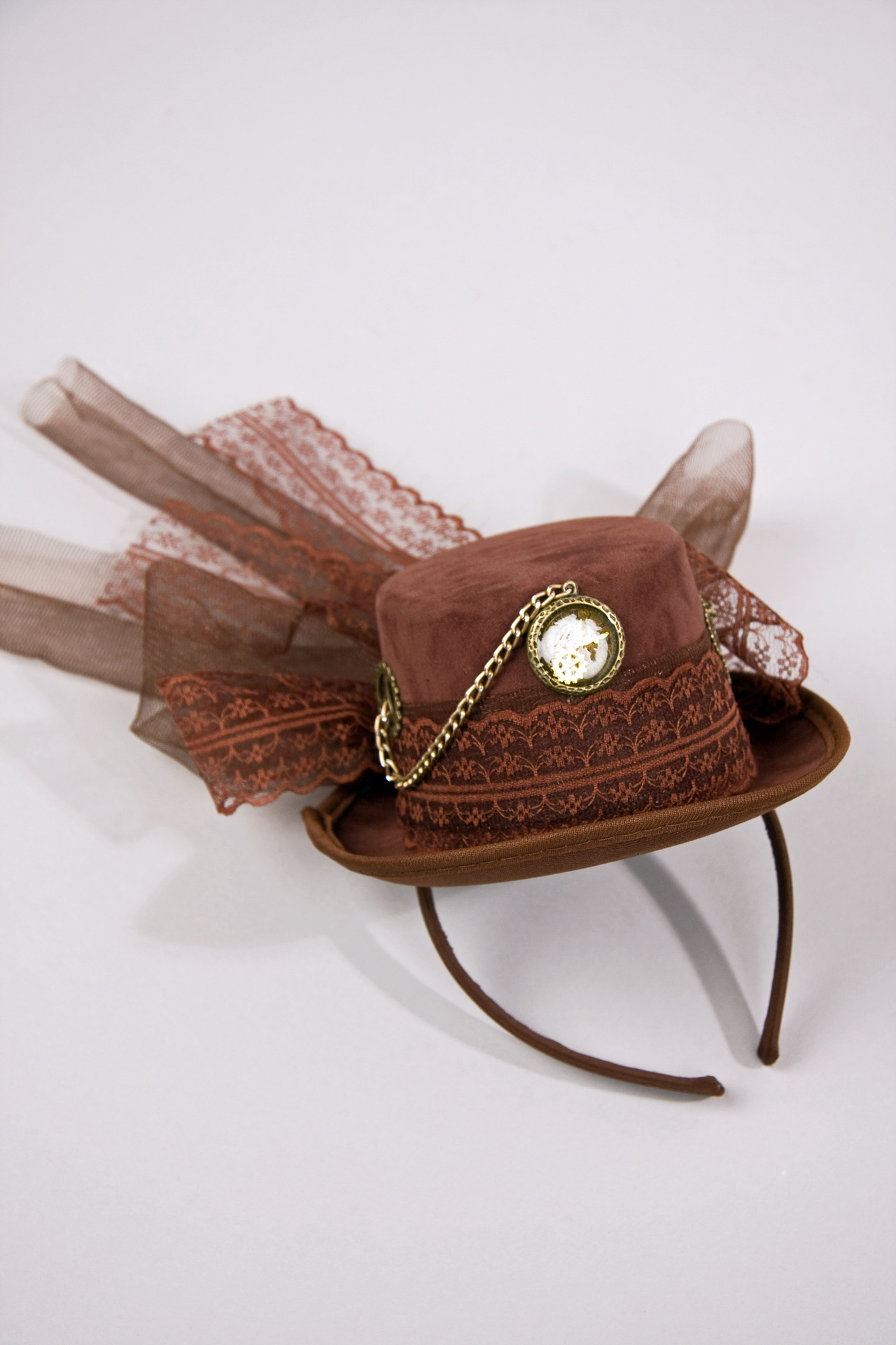 Kopfbgel mit Mini-Zylinder Steampunk