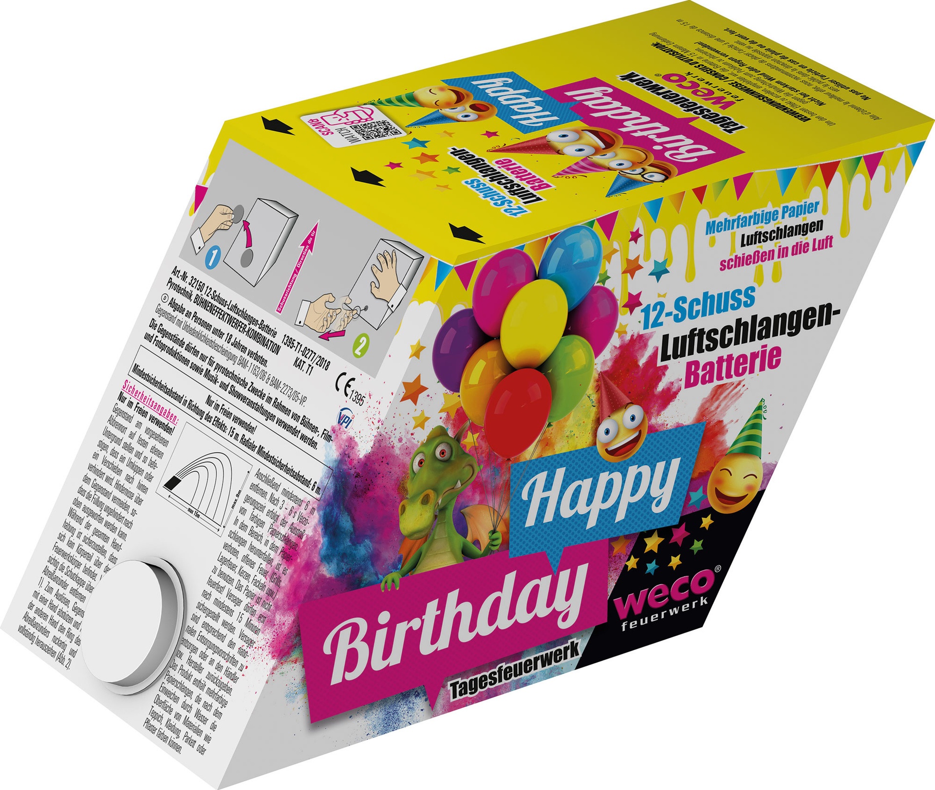 Luftschl.-Batterie HAPPY BIRTHDAY, 12-Schuss