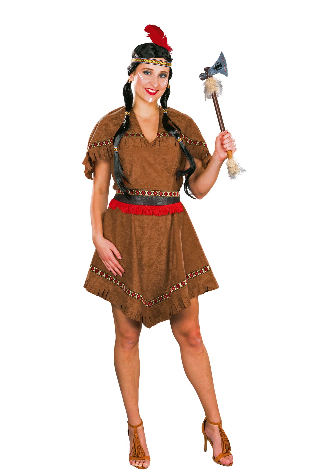 Indianer-Kleid Sioux: Kleid und Grtel
