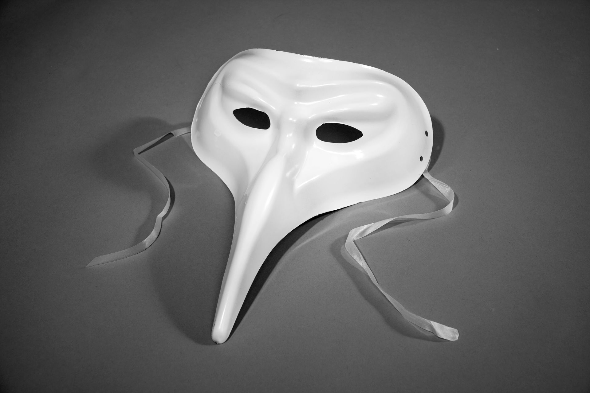 Schnabelmaske "Pantalone", wei