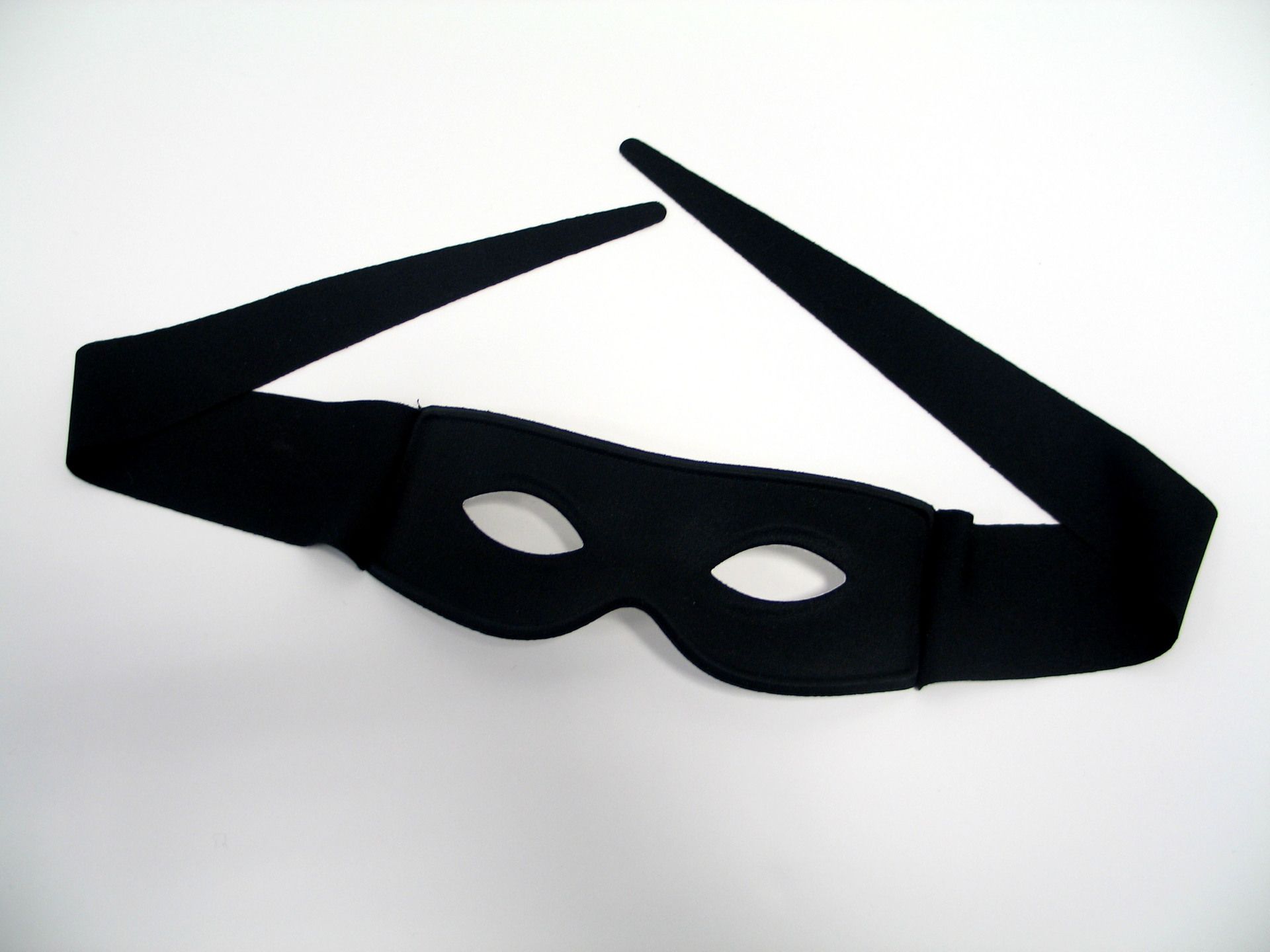 Stoffaugenmaske mit Bindebndern, schwarz