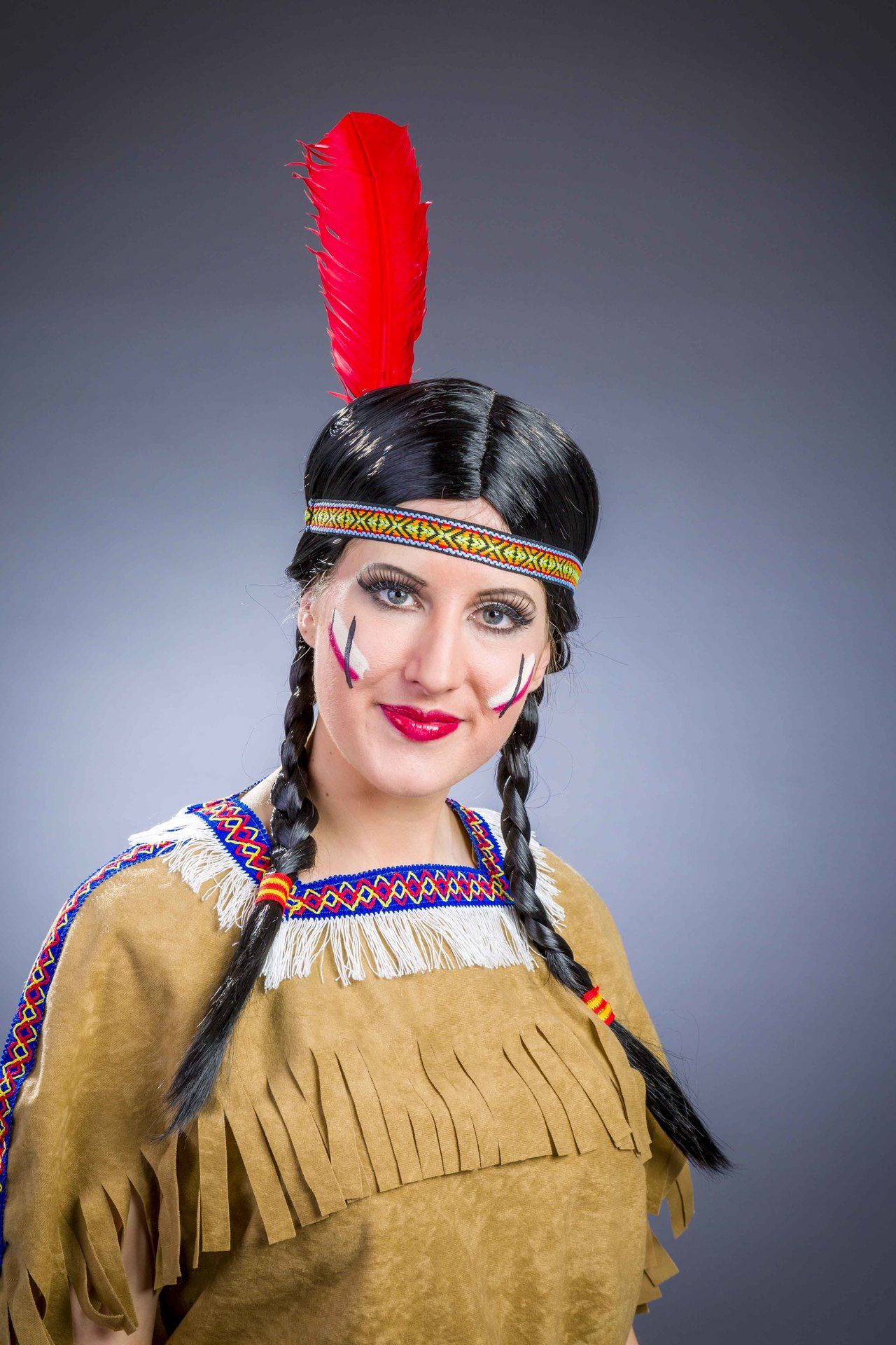 Zopfpercke Indianer/in