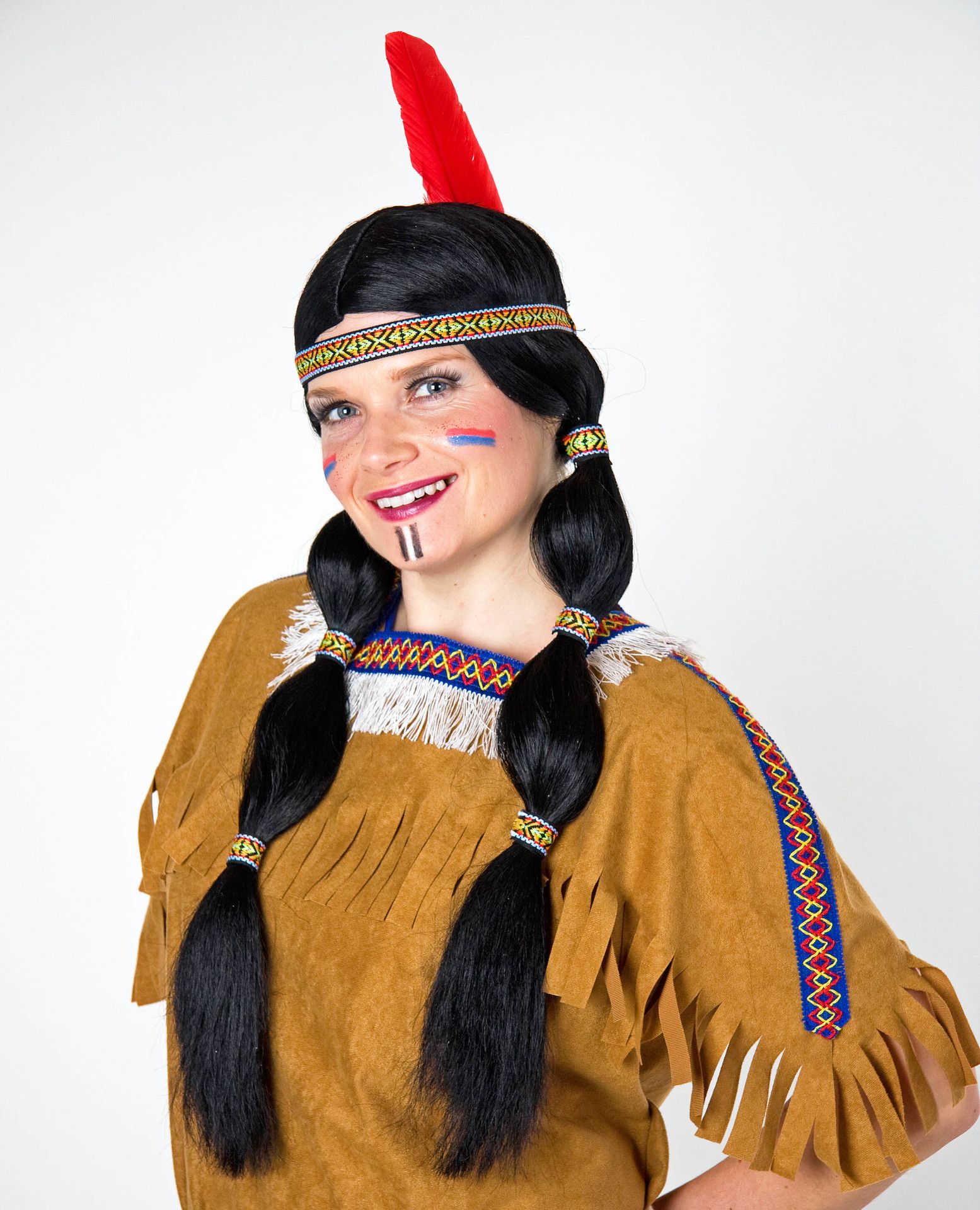 Indianer/in: Zopfpercke schwarz