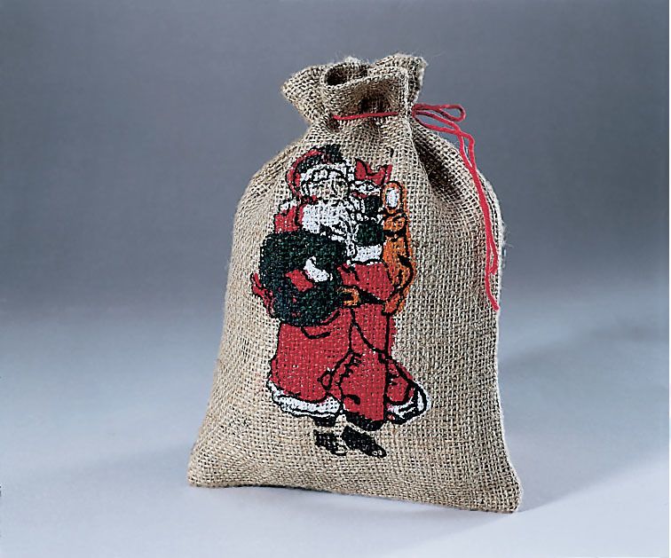 Jutesckchen bedruckt, ca. 17 x 24 cm