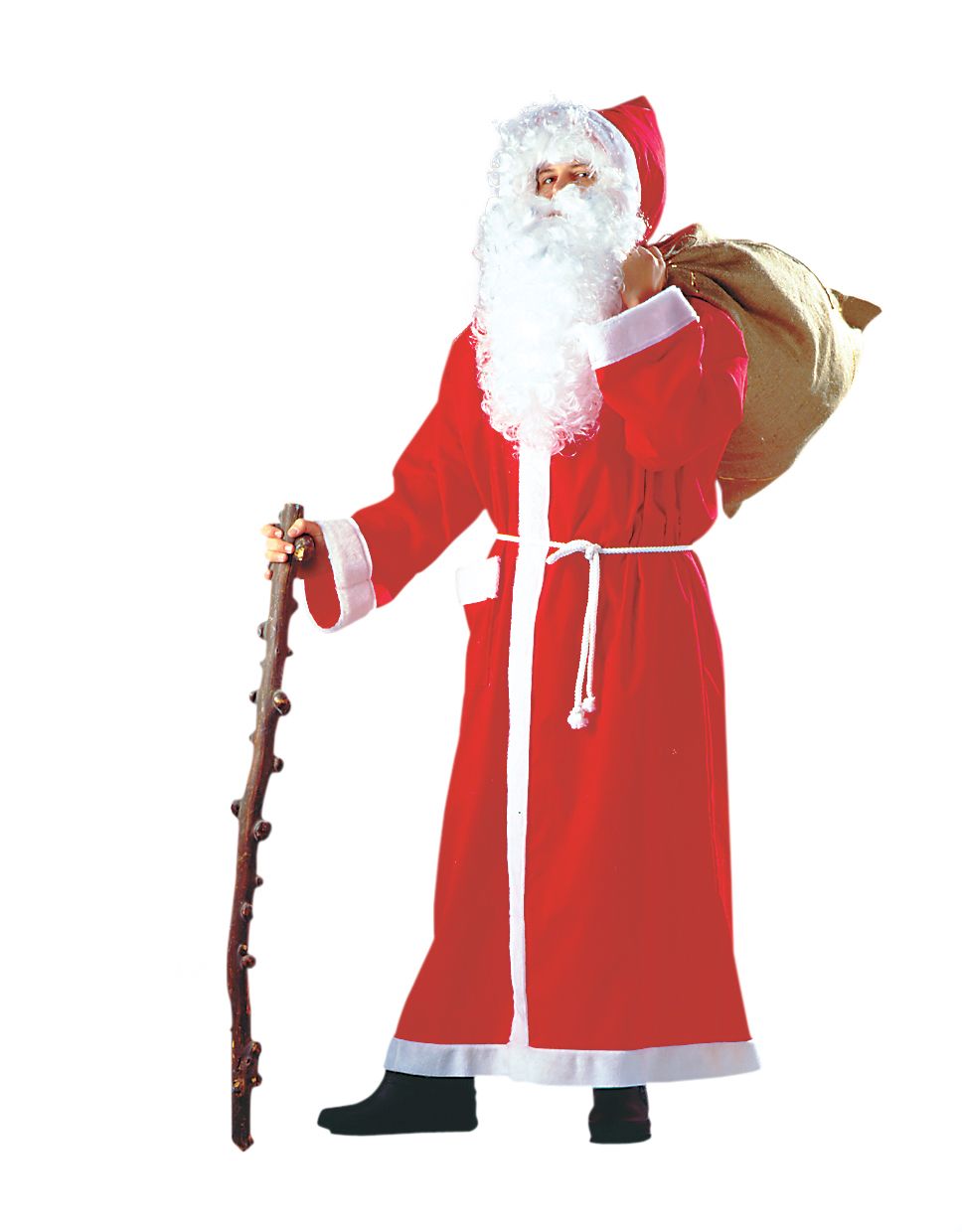 Nikolaus-Stoffmantel, bodenlang