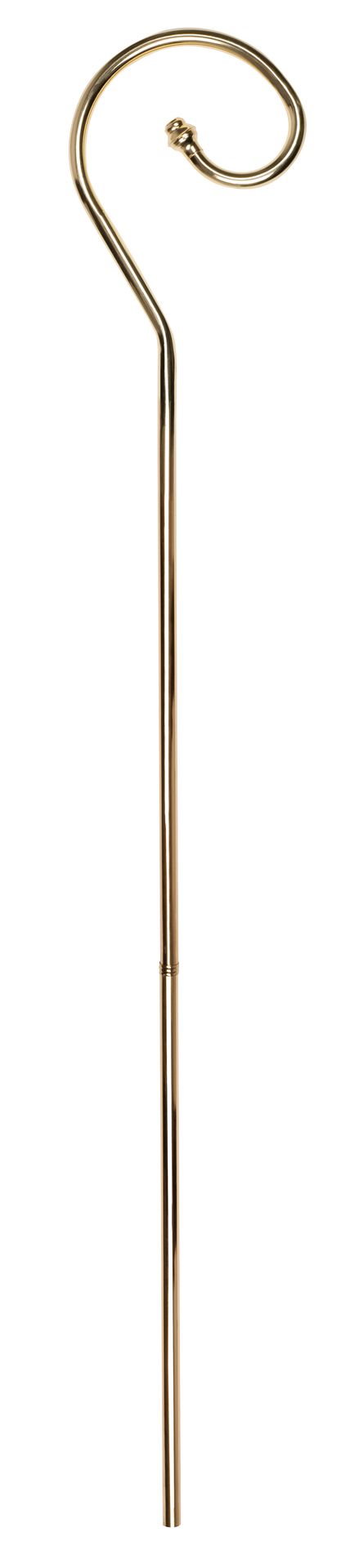 groer Bischofstab aus Metall, ca. 205 cm, 3-tlg.