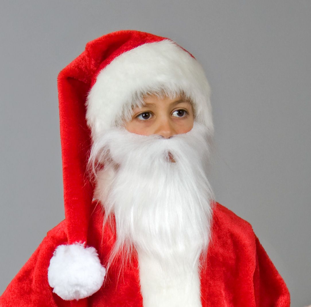 Kinder-Nikolausplschbart, wei