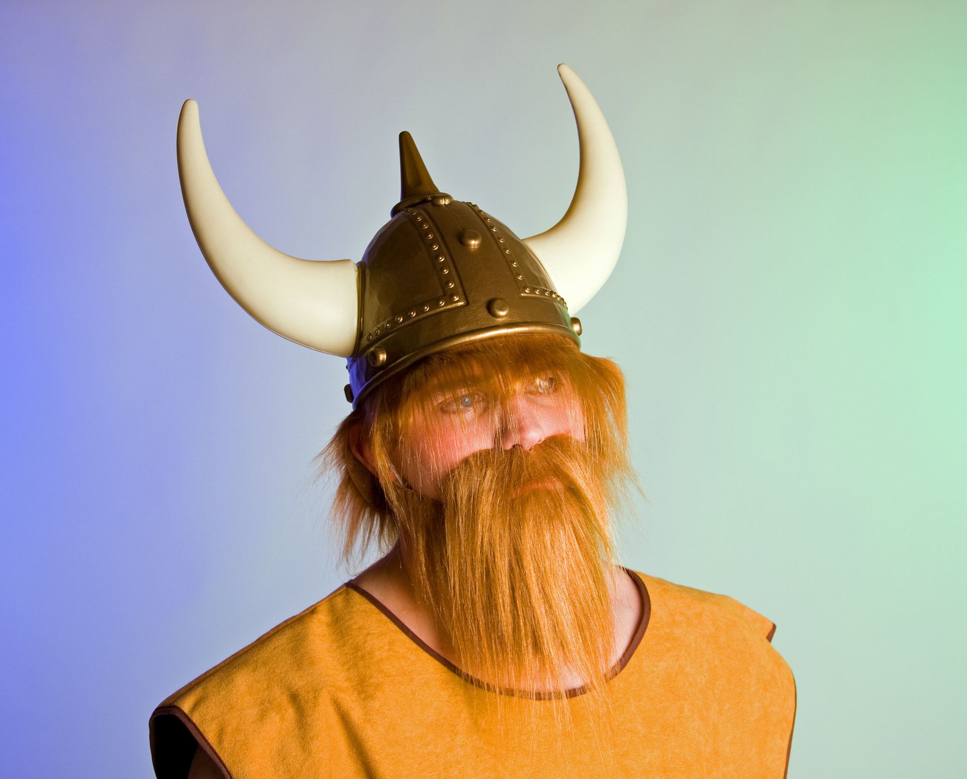 Set: Wikingerbart und -schnurrbart, fuchsbraun