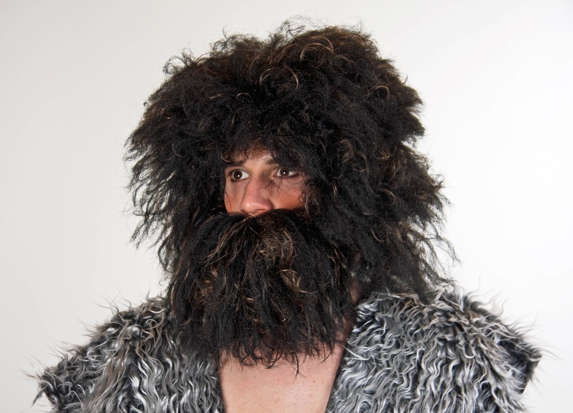Bart Steinzeitmensch, schwarz/braun