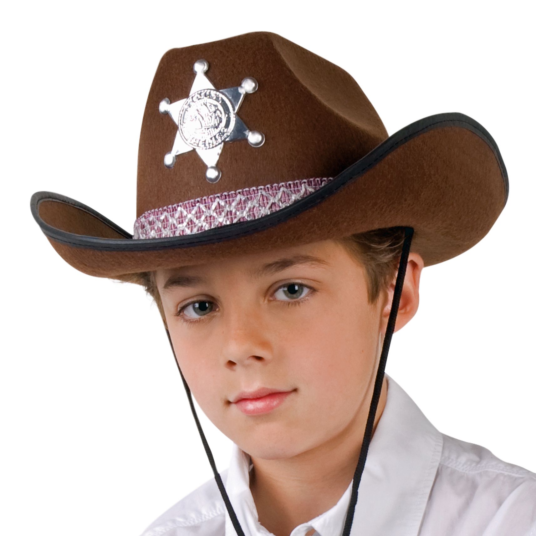 Kinder-Cowboyhut, braun, mit Stern
