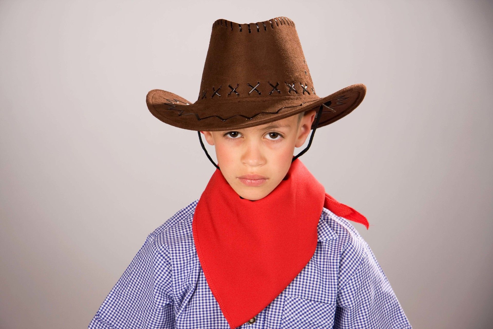 Kinder.-Cowboyhut Kunstleder, braun