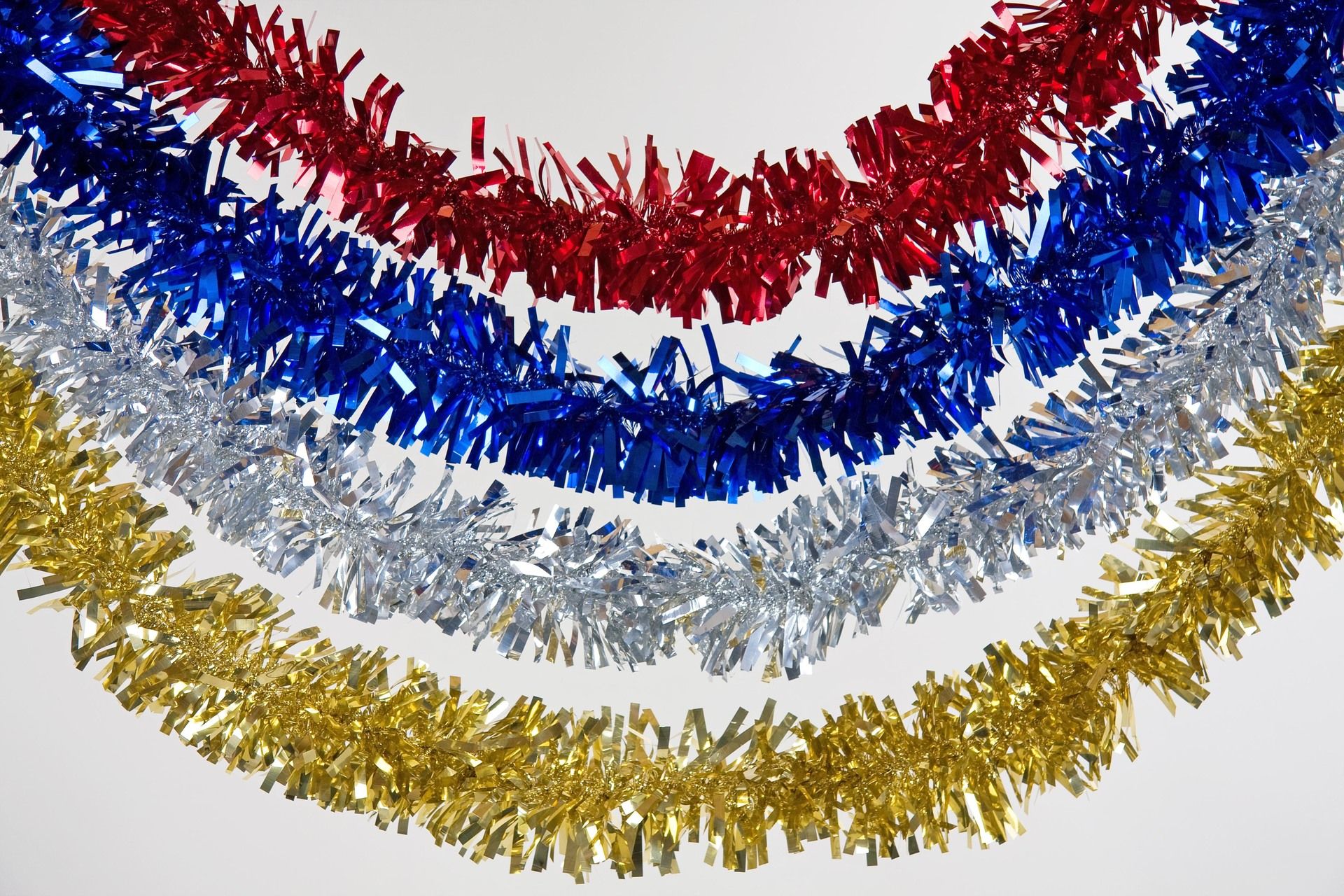3-m-Foliengirlande, gold, schwer entflammbar