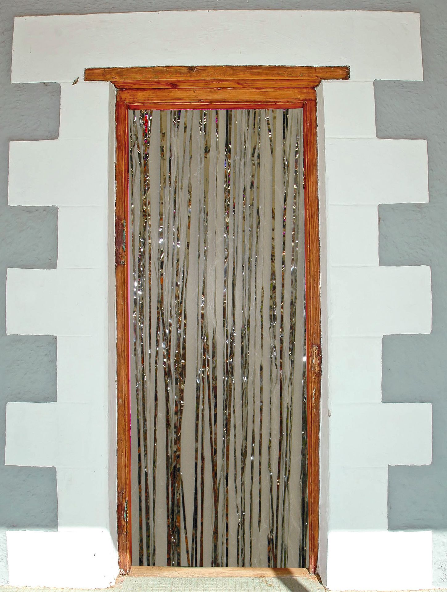 Folien-Trvorhang, ca. 2 x 1 m, silber