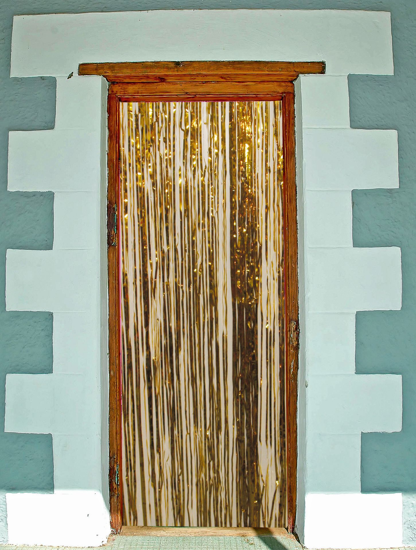 Folien-Trvorhang, ca. 2 x 1 m, gold