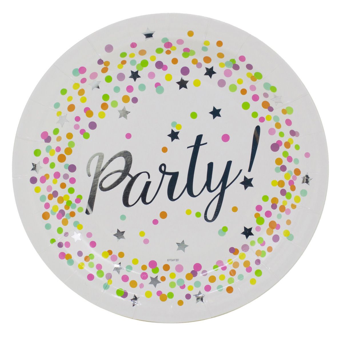 8 Papp-Teller "Party", ca.  23 cm