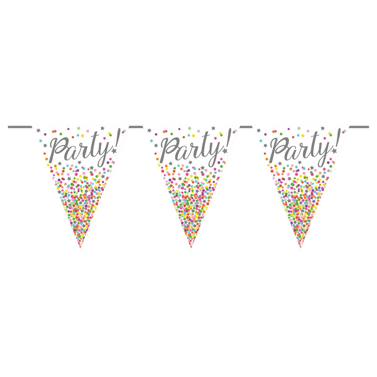 6 m-Wimpelkette "Party" aus Karton