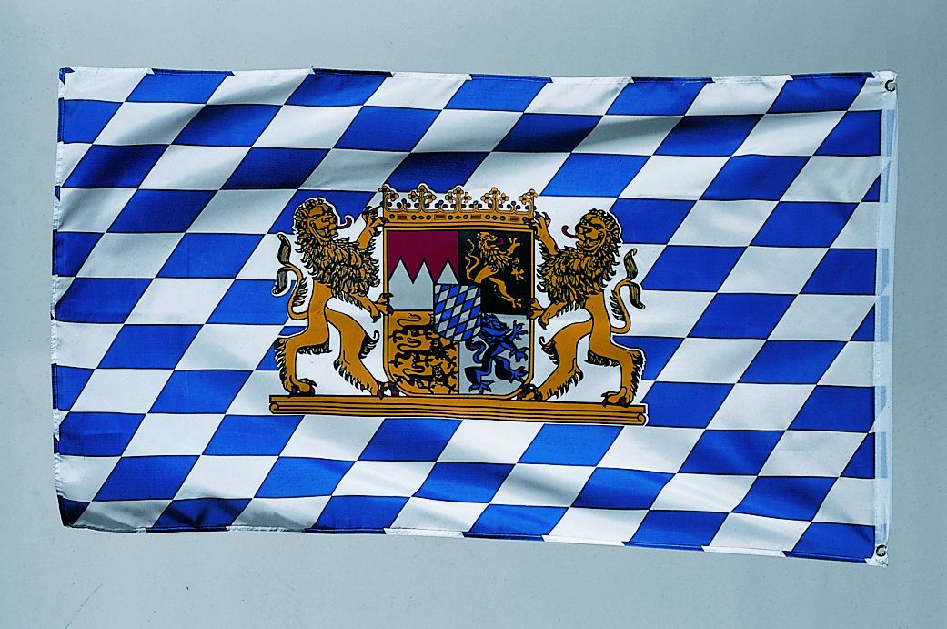 Fahne Freistaat Bayern, ca. 90 x 150 cm