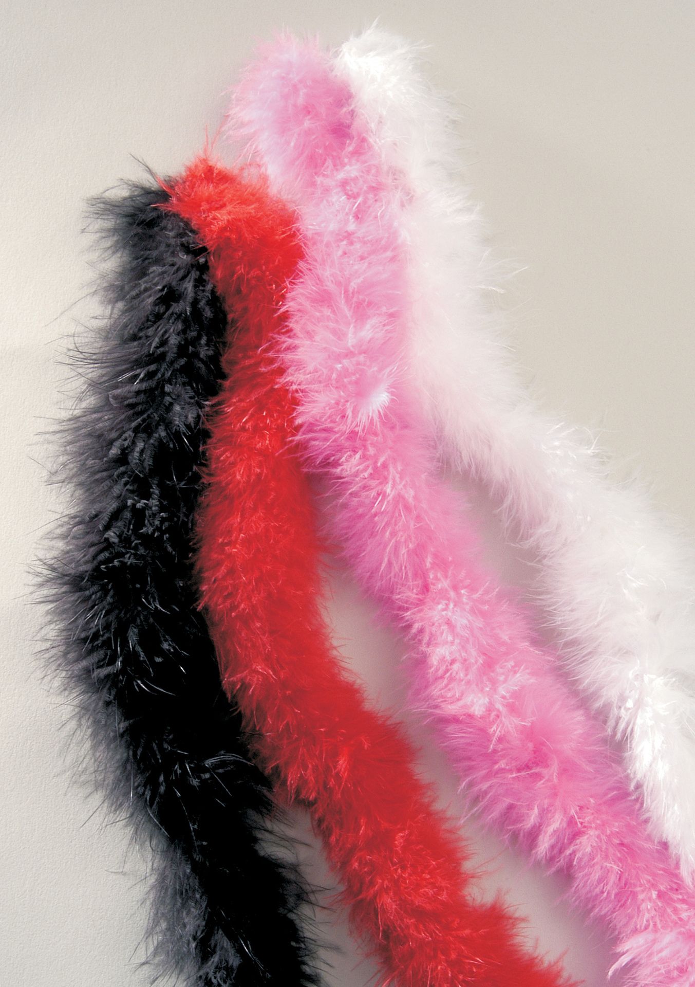 Federbesatz (Marabu) ca. 180 cm, rot