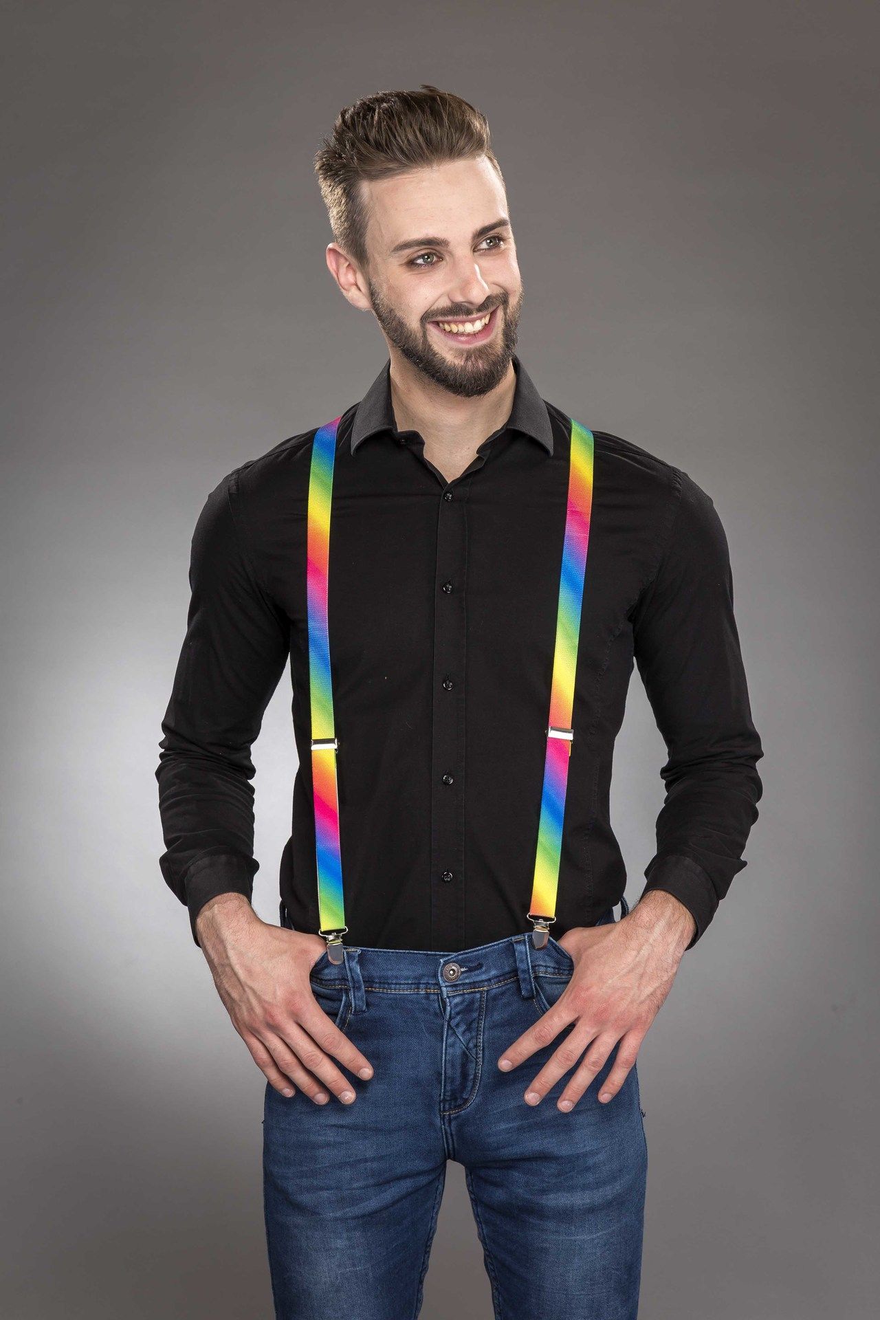 Hosentrger, regenbogenfarben