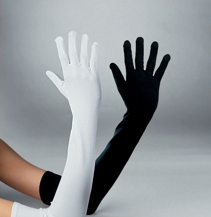 Nylonhandschuhe, ca. 60 cm, schwarz