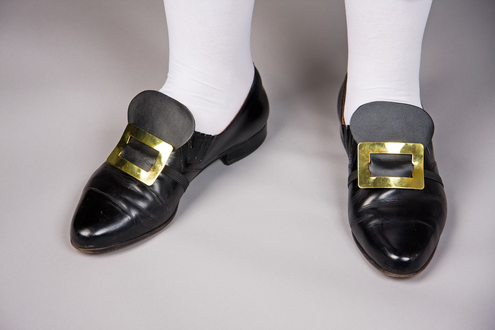 Schuhschnallen gold, elastisches Band