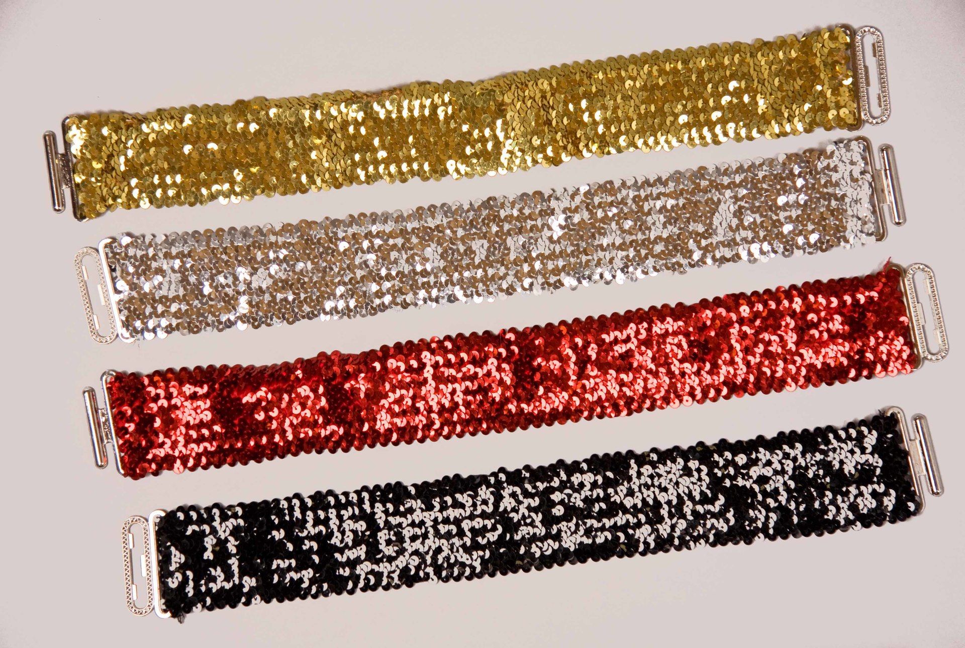 elastischer Paillettengrtel, gold