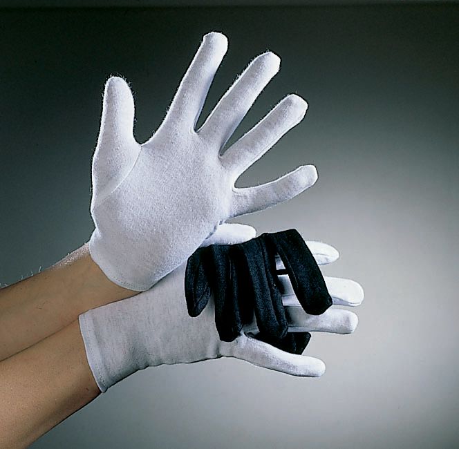 Baumwoll-Herrenhandschuhe, wei