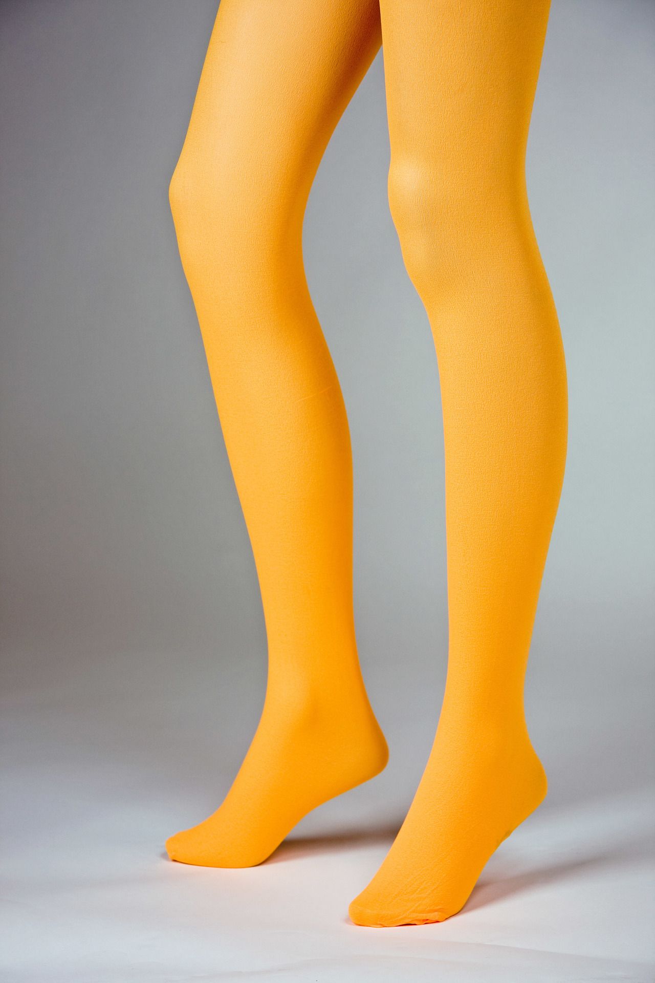 blickdichte Strumpfhose, neonorange