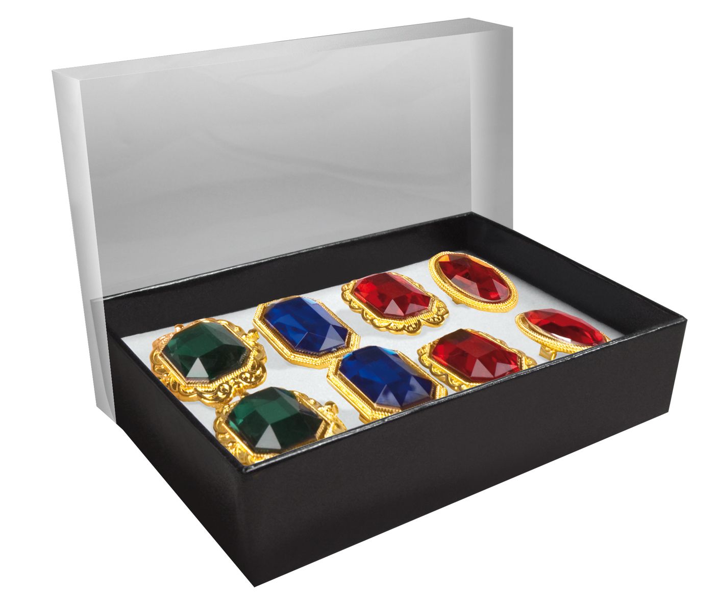 Schachtel mit 8 sortierten Ringen